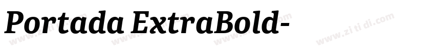 Portada ExtraBold字体转换